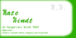mate windt business card