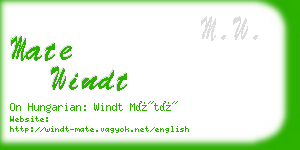 mate windt business card